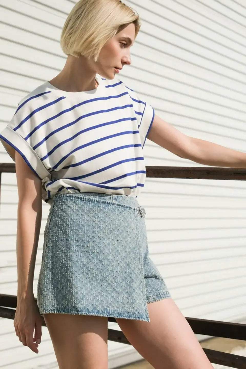NO ONE PRETTIER DENIM SKORT - Flying Tomato - Flyclothing LLC