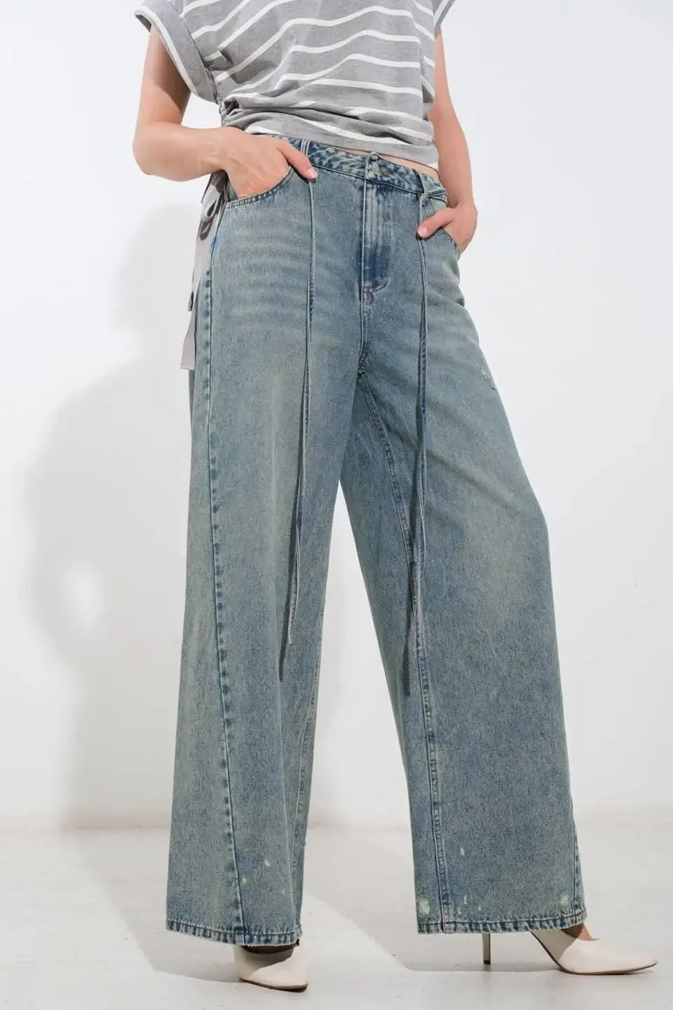 INSPIRING ALLURE DENIM PANTS - Flying Tomato - Flyclothing LLC