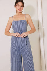 BEGIN AGAIN BLUE DENIM JUMPSUIT - Flying Tomato - Flyclothing LLC