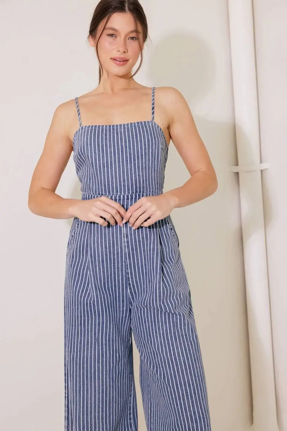 BEGIN AGAIN BLUE DENIM JUMPSUIT - Flying Tomato - Flyclothing LLC