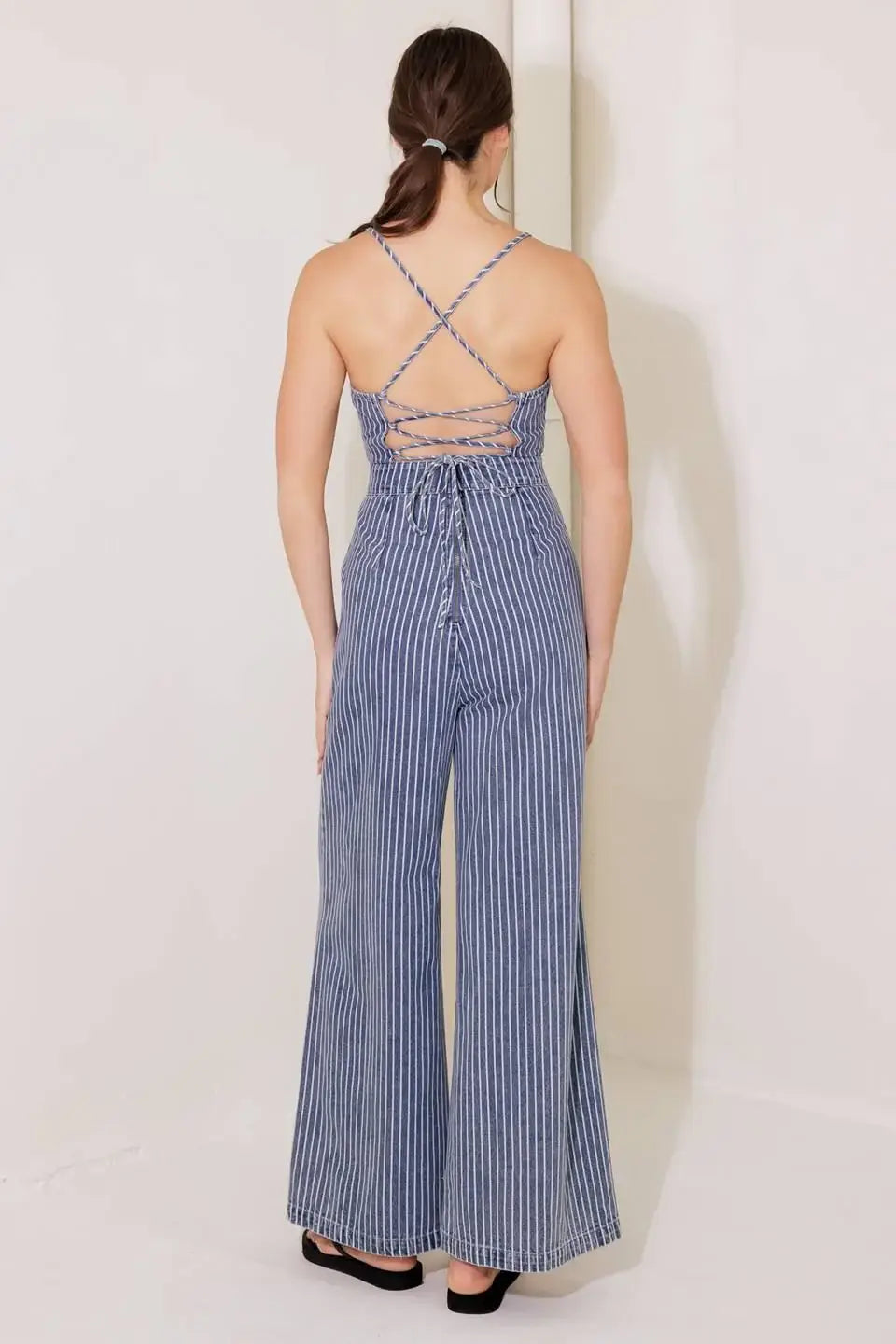 BEGIN AGAIN BLUE DENIM JUMPSUIT - Flying Tomato - Flyclothing LLC