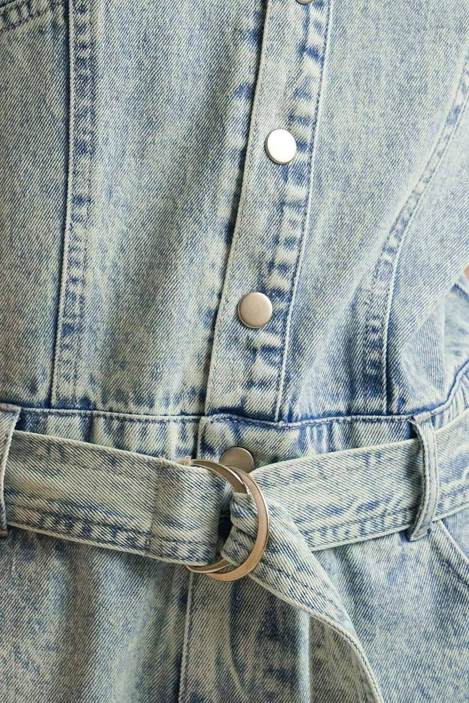 COUNTRYSIDE CHARM DENIM ROMPER - Flying Tomato - Flyclothing LLC