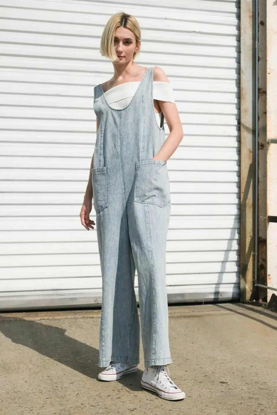 JOURNEY OF LOVE DENIM JUMPSUIT - Flying Tomato - Flyclothing LLC