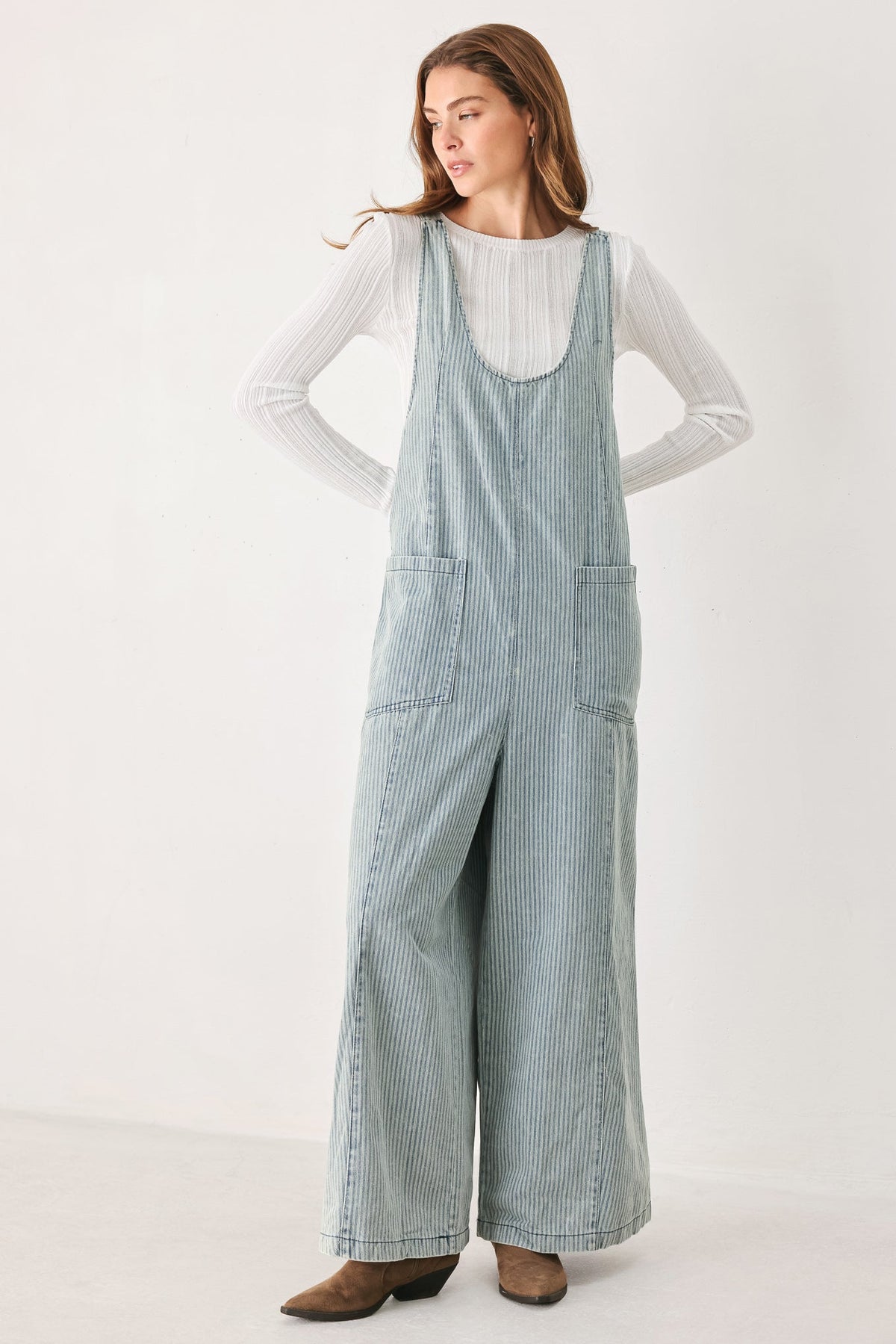 JOURNEY OF LOVE DENIM JUMPSUIT - Flying Tomato - Flyclothing LLC