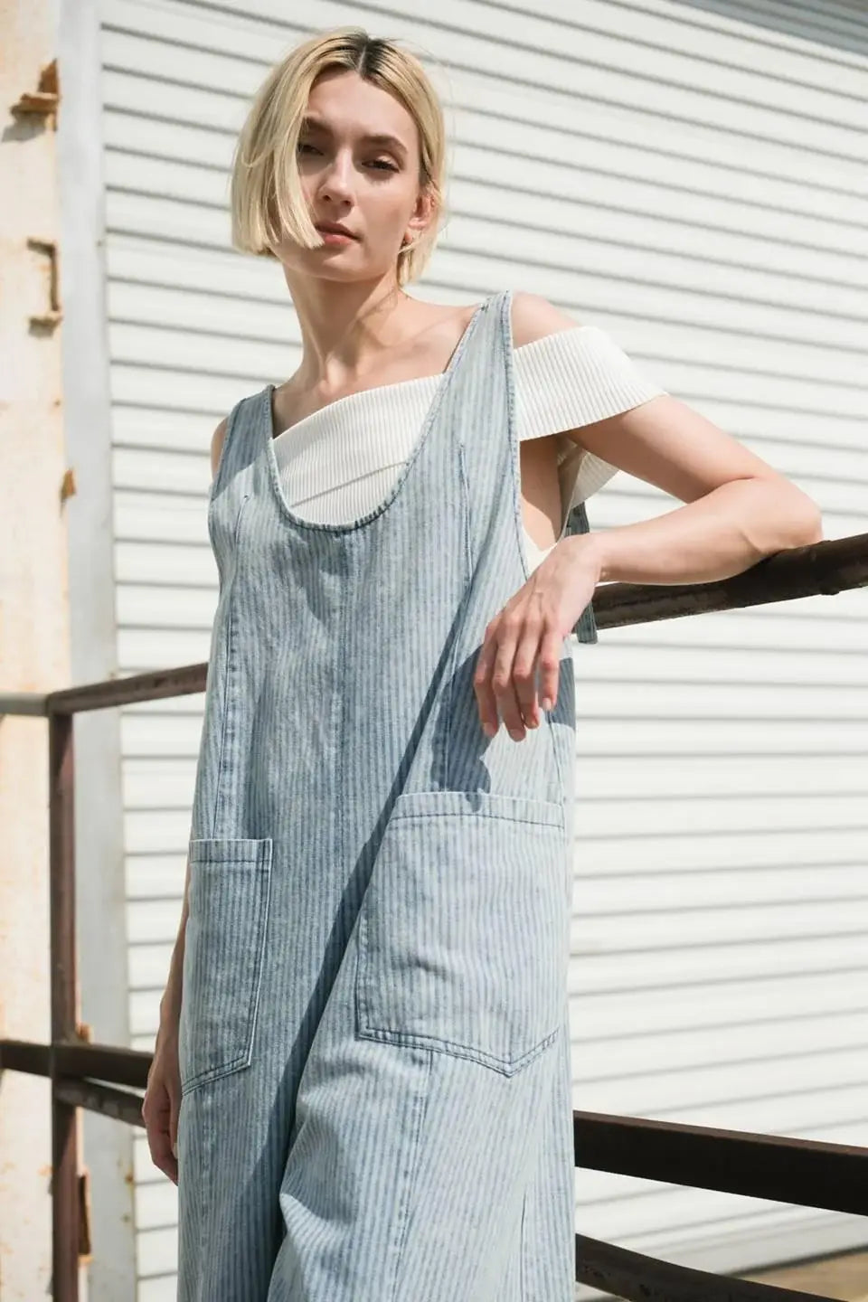 JOURNEY OF LOVE DENIM JUMPSUIT - Flying Tomato - Flyclothing LLC