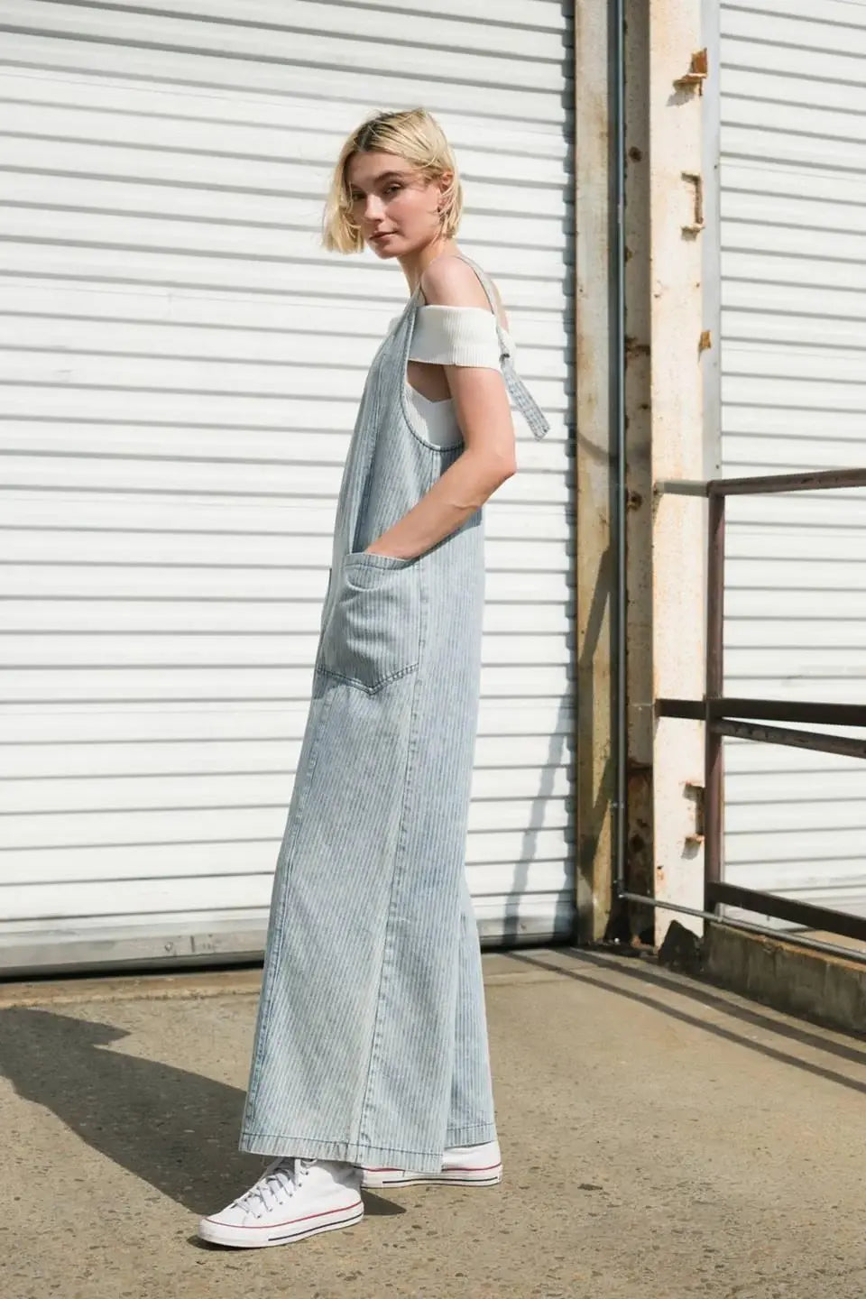 JOURNEY OF LOVE DENIM JUMPSUIT - Flying Tomato - Flyclothing LLC