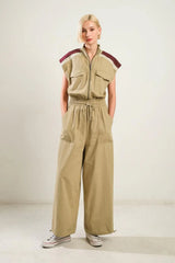 WAVE OF ELEGANCE WOVEN JUMPSUIT - Flying Tomato - Flyclothing LLC