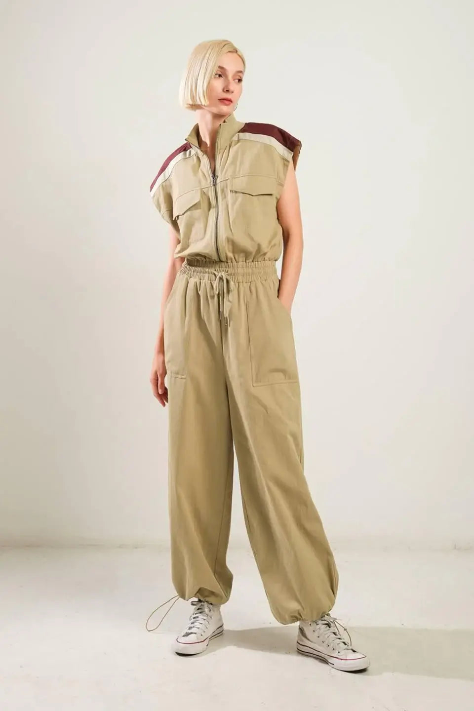 WAVE OF ELEGANCE WOVEN JUMPSUIT - Flying Tomato - Flyclothing LLC