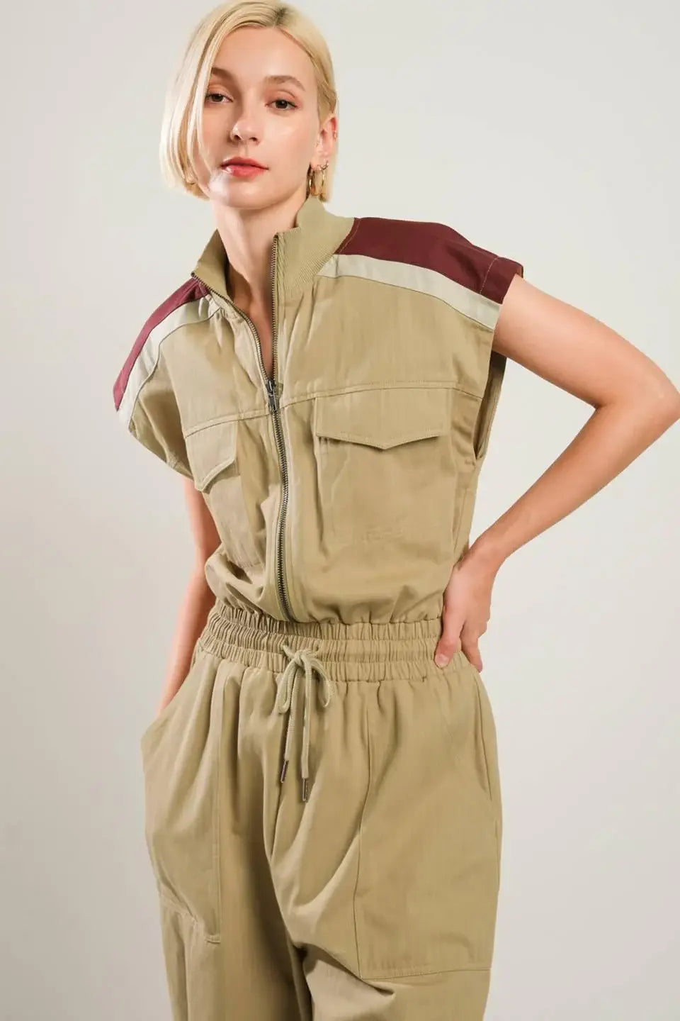 WAVE OF ELEGANCE WOVEN JUMPSUIT - Flying Tomato - Flyclothing LLC