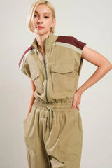 WAVE OF ELEGANCE WOVEN JUMPSUIT - Flying Tomato - Flyclothing LLC