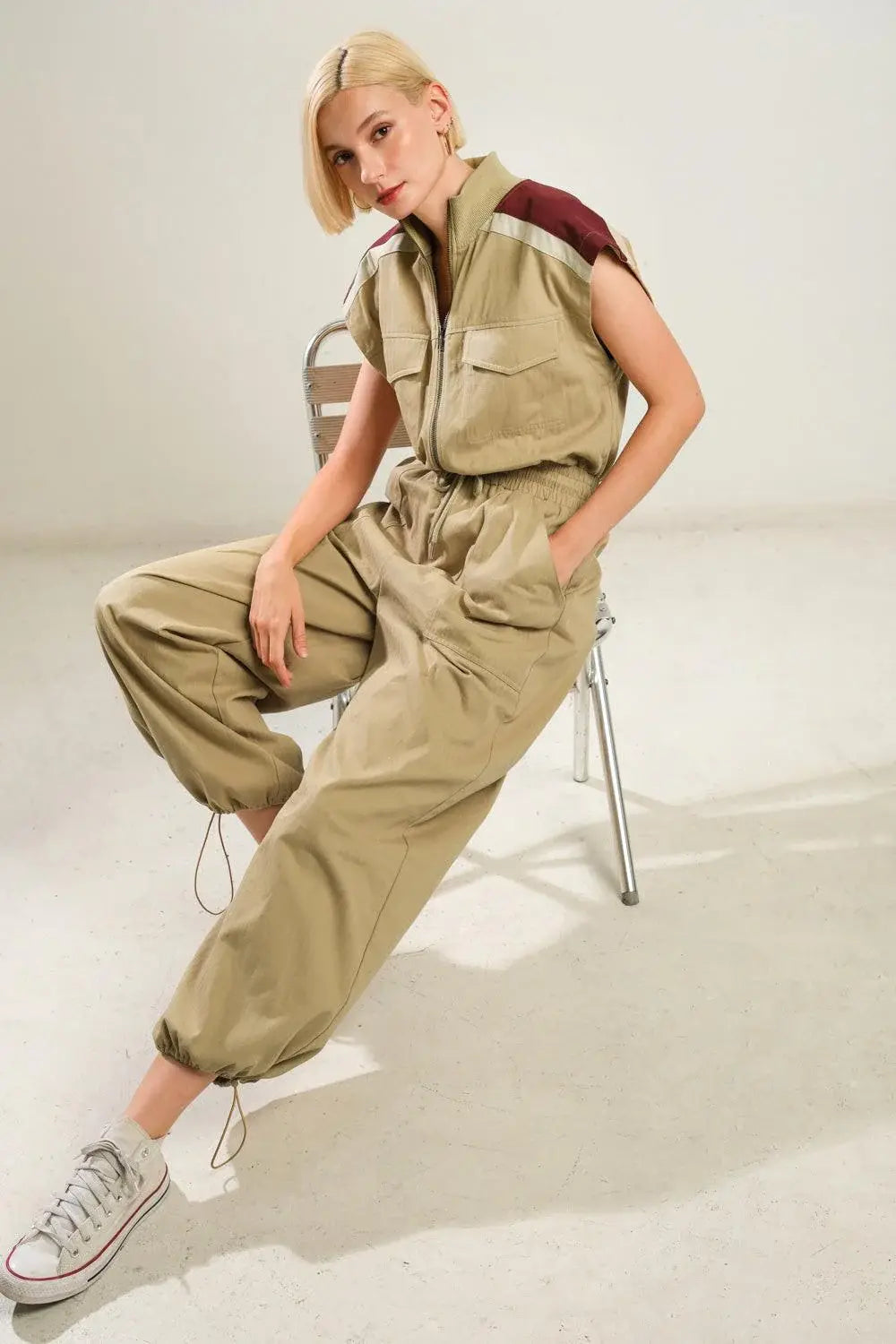 WAVE OF ELEGANCE WOVEN JUMPSUIT - Flying Tomato - Flyclothing LLC