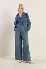 PERFECT MEET DENIM JUMPSUIT - Flying Tomato - Flyclothing LLC