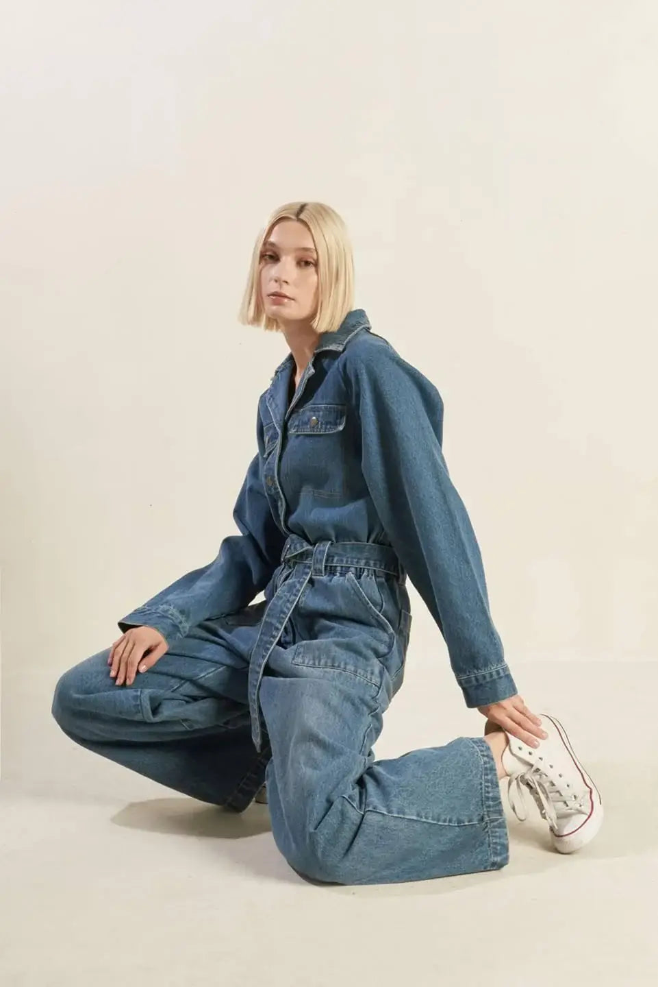 PERFECT MEET DENIM JUMPSUIT - Flying Tomato - Flyclothing LLC