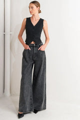TAKE MY WORD DENIM PANTS - Flying Tomato - Flyclothing LLC