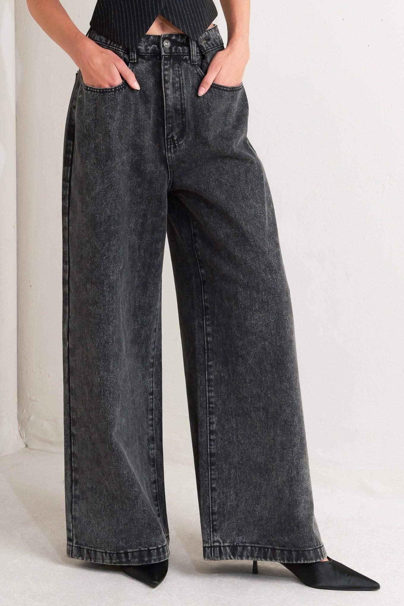 TAKE MY WORD DENIM PANTS - Flying Tomato - Flyclothing LLC