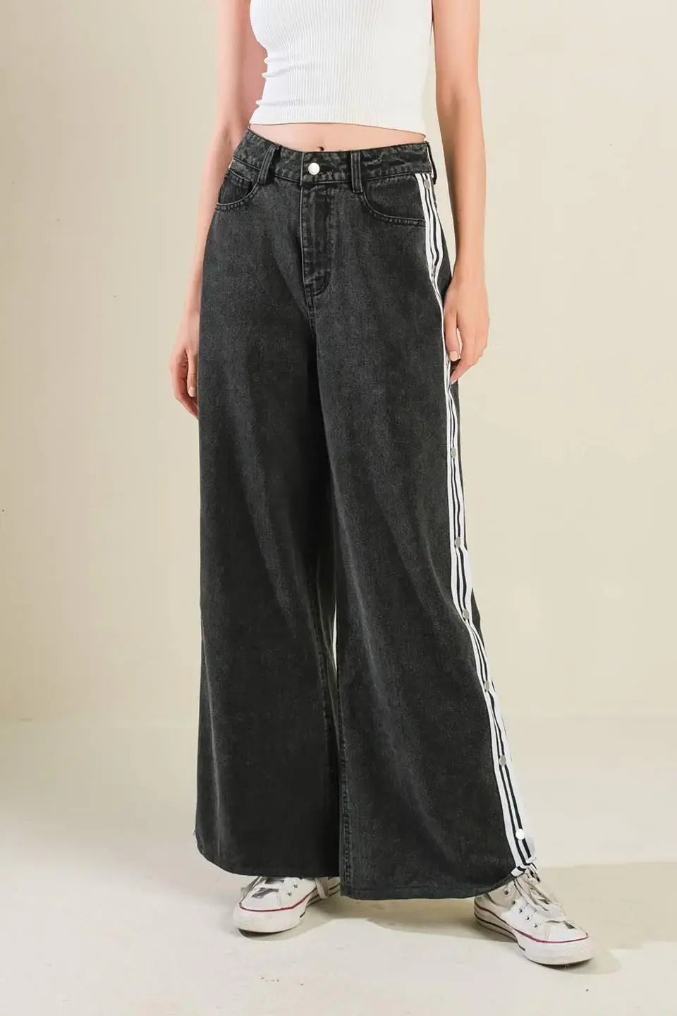 ELEGANT ELEVATION DENIM PANTS - Flying Tomato - Flyclothing LLC