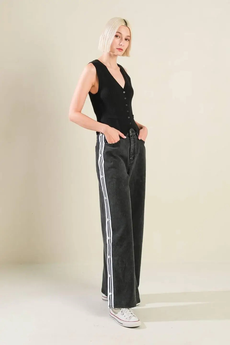 ELEGANT ELEVATION DENIM PANTS - Flying Tomato - Flyclothing LLC