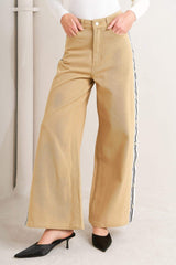 ELEGANT ELEVATION WOVEN TWILL PANTS - Flying Tomato - Flyclothing LLC