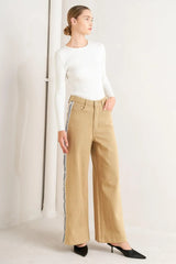 ELEGANT ELEVATION WOVEN TWILL PANTS - Flying Tomato - Flyclothing LLC