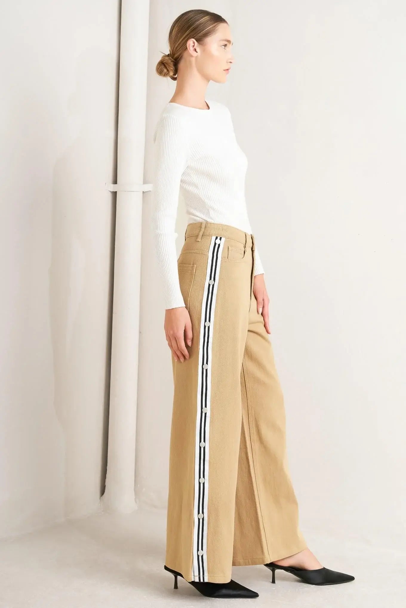 ELEGANT ELEVATION WOVEN TWILL PANTS - Flying Tomato - Flyclothing LLC
