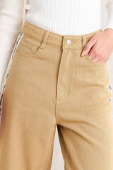 ELEGANT ELEVATION WOVEN TWILL PANTS - Flying Tomato - Flyclothing LLC