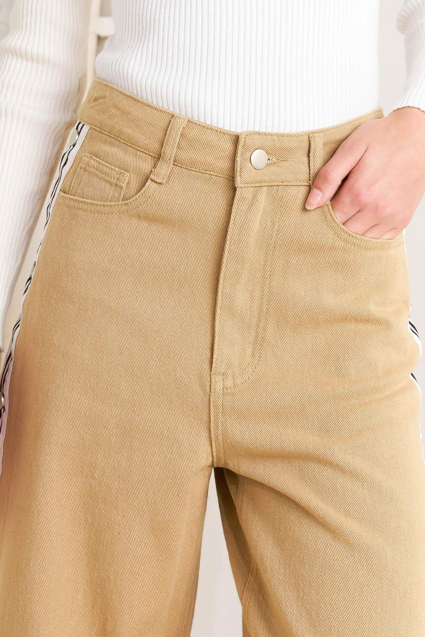 ELEGANT ELEVATION WOVEN TWILL PANTS - Flying Tomato - Flyclothing LLC