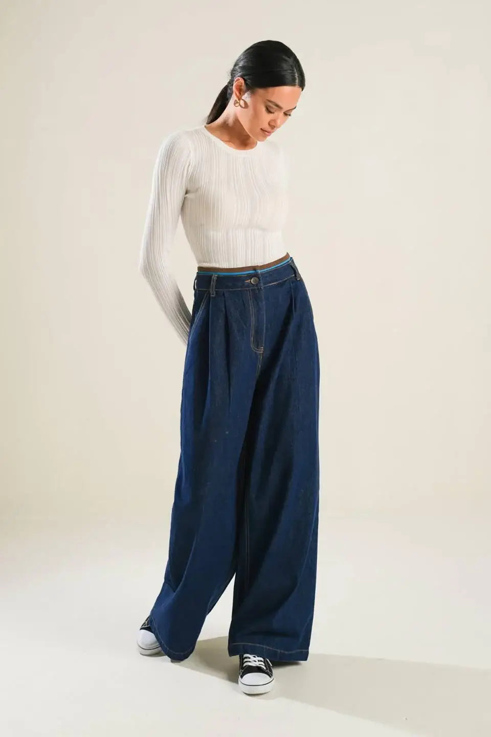 CRISP CANVAS DENIM PANTS - Flying Tomato - Flyclothing LLC