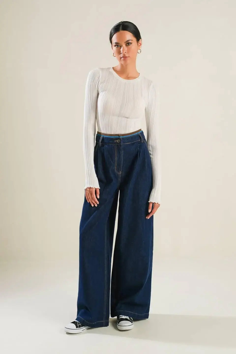 CRISP CANVAS DENIM PANTS - Flying Tomato - Flyclothing LLC