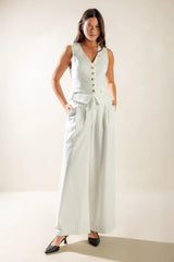 DINNER DATE WOVEN PANTS - Flying Tomato - Flyclothing LLC