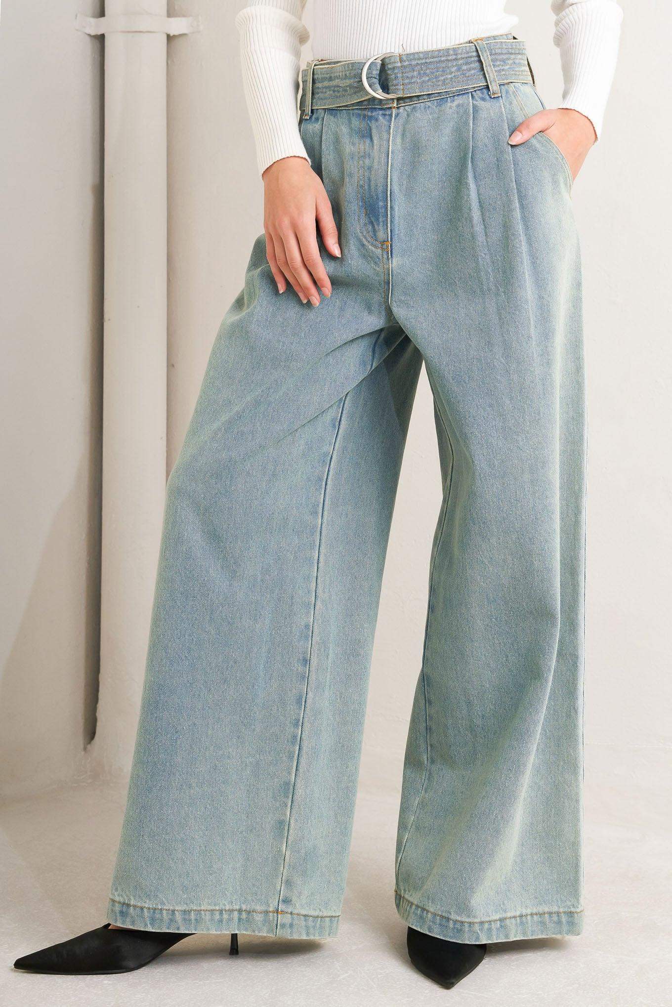 THINK OF ME DENIM PANTS - Flying Tomato - Flyclothing LLC