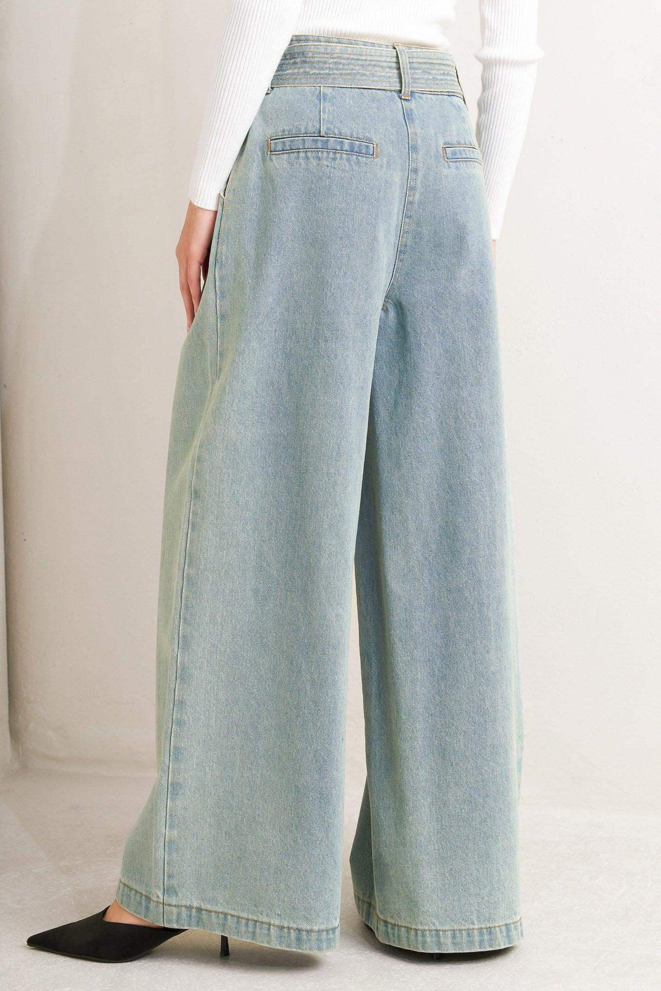THINK OF ME DENIM PANTS - Flying Tomato - Flyclothing LLC