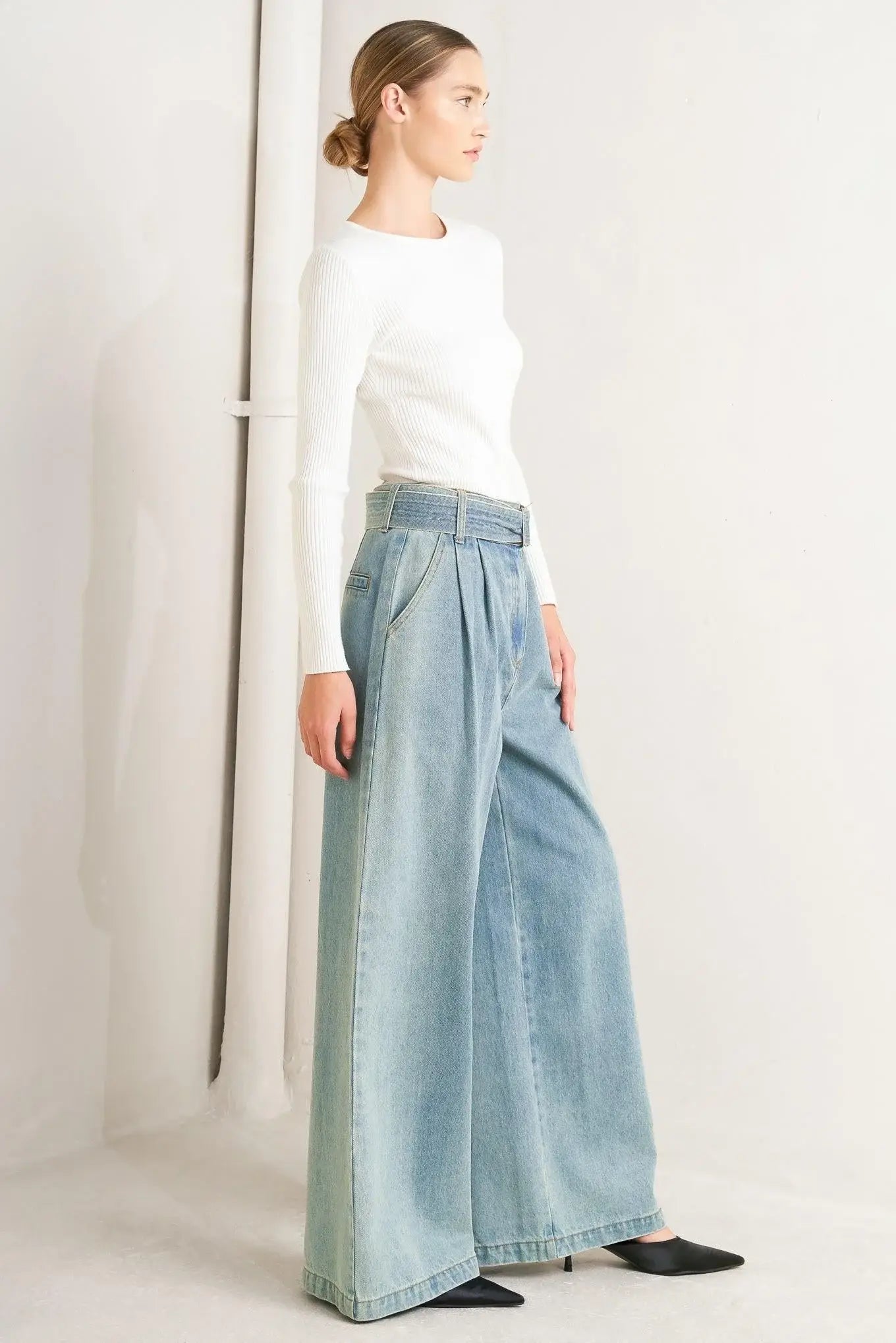 THINK OF ME DENIM PANTS - Flying Tomato - Flyclothing LLC