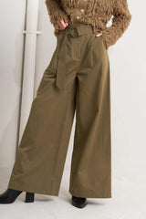 ELEGANCE UNVEILED WOVEN PANTS - Flying Tomato - Flyclothing LLC