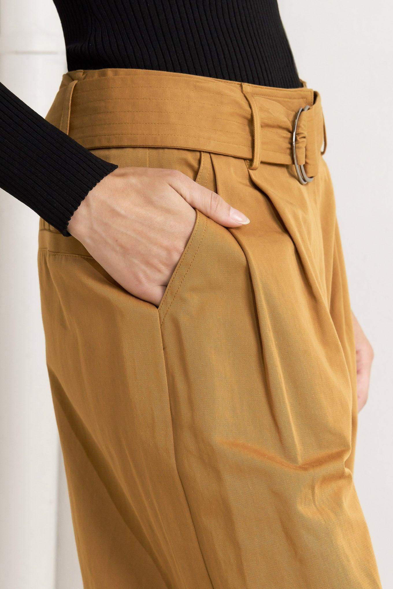 ELEGANCE UNVEILED WOVEN PANTS - Flying Tomato - Flyclothing LLC