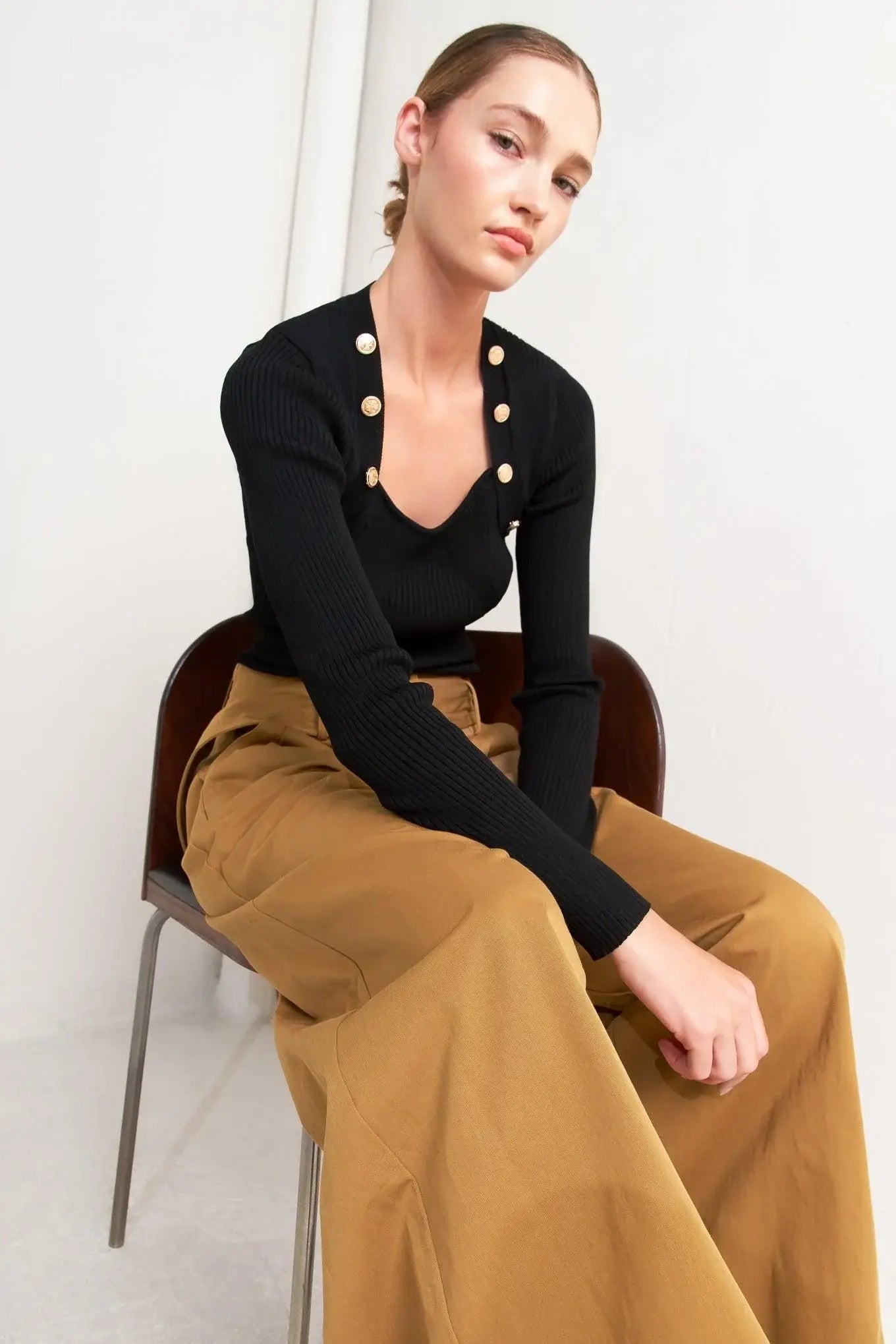 ELEGANCE UNVEILED WOVEN PANTS - Flying Tomato - Flyclothing LLC