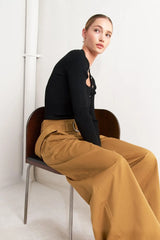 ELEGANCE UNVEILED WOVEN PANTS - Flying Tomato - Flyclothing LLC
