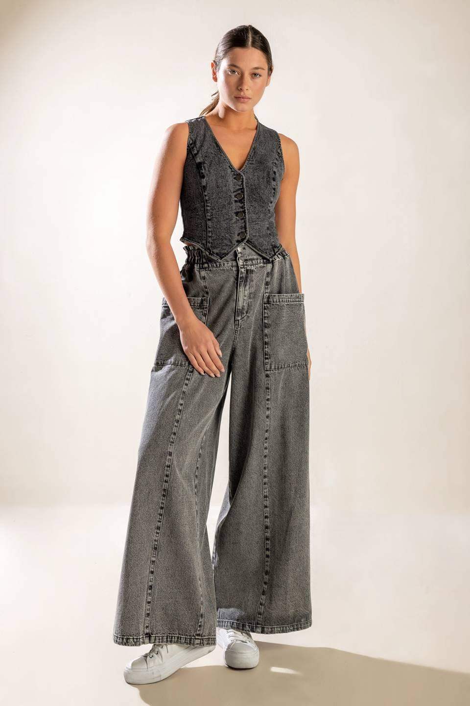 EXPLORING THE CITY DENIM PANTS - Flying Tomato - Flyclothing LLC