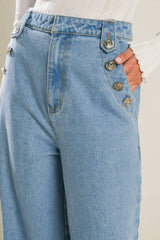 ADVENTURE AWAITS DENIM PANTS - Flying Tomato - Flyclothing LLC