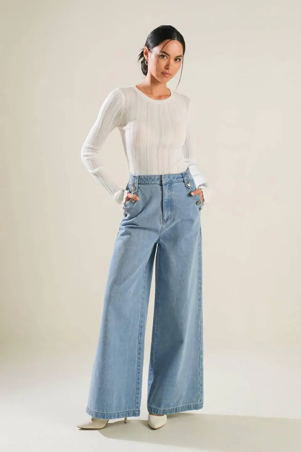 ADVENTURE AWAITS DENIM PANTS - Flying Tomato - Flyclothing LLC