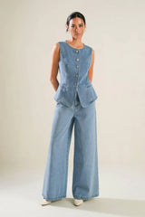 ADVENTURE AWAITS DENIM PANTS - Flying Tomato - Flyclothing LLC