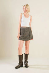 ETERNAL DEVOTION PLAID SKORT - Flying Tomato - Flyclothing LLC