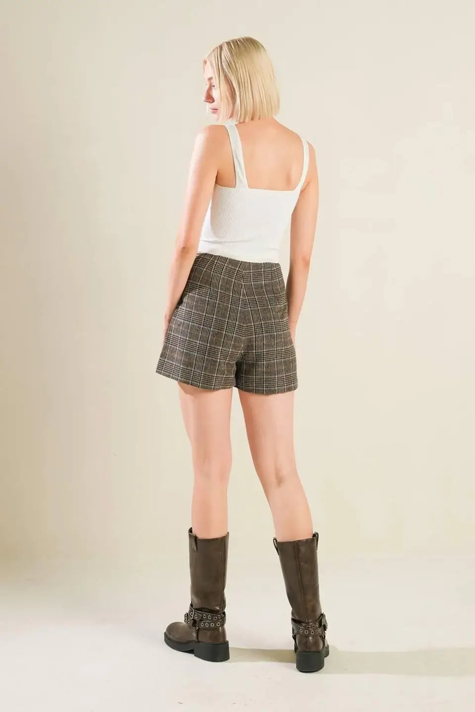 ETERNAL DEVOTION PLAID SKORT - Flying Tomato - Flyclothing LLC