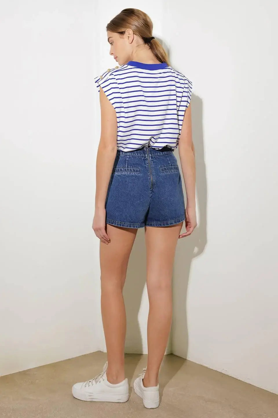 FOR A SECOND DENIM SKORT - Flying Tomato - Flyclothing LLC