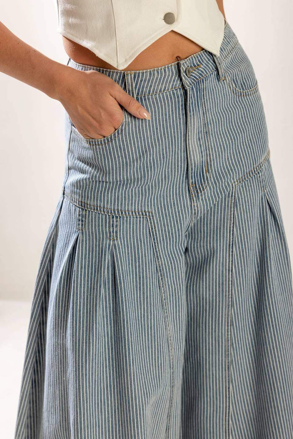 ROOFTOP ROMANCE DENIM PANTS - Flying Tomato - Flyclothing LLC