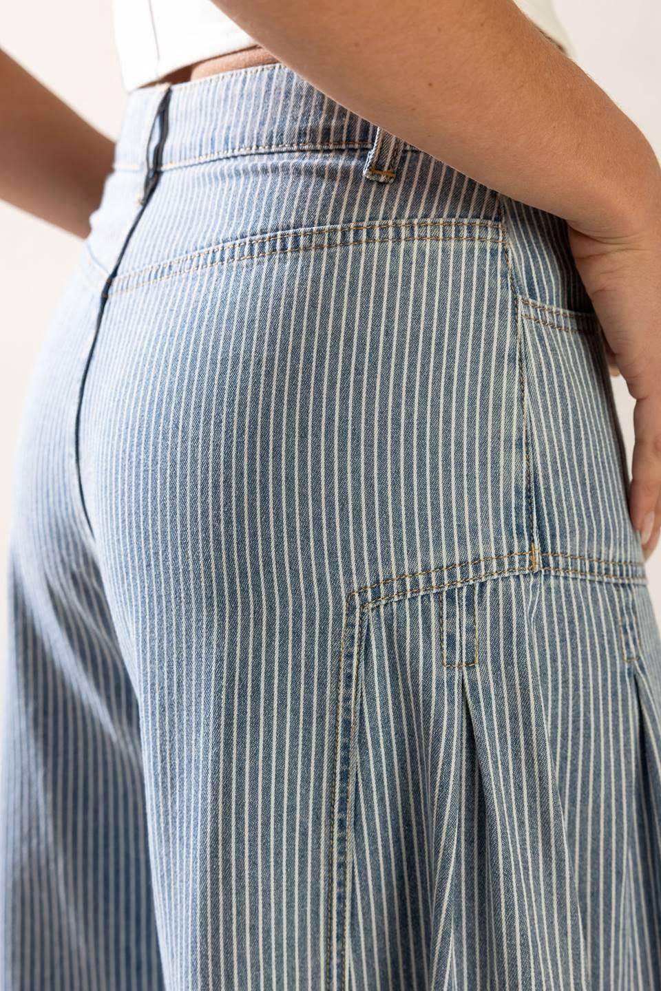 ROOFTOP ROMANCE DENIM PANTS - Flying Tomato - Flyclothing LLC