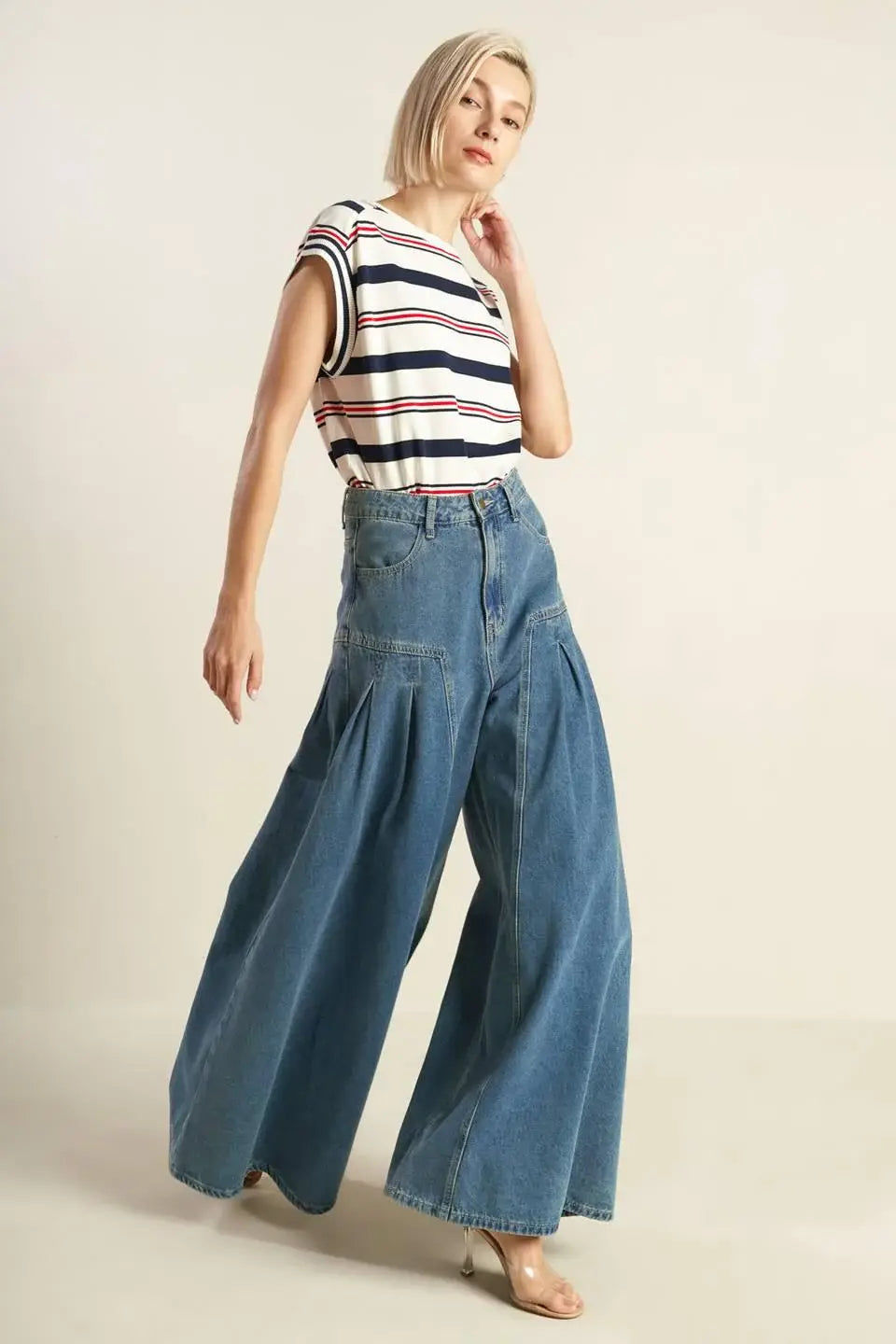 EFFORTLESS EDGE DENIM PANTS - Flying Tomato - Flyclothing LLC