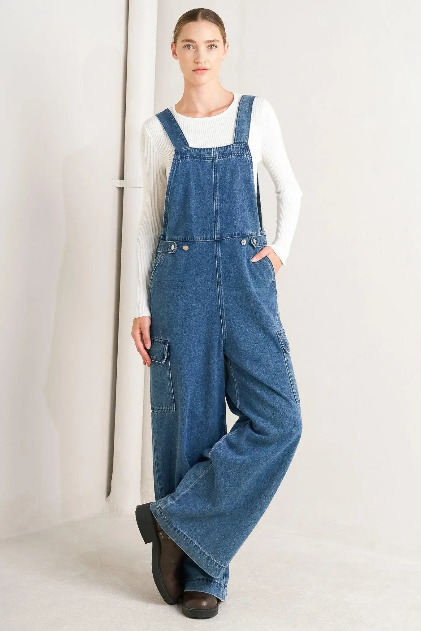 LET ME TALK DENIM CARGO PANTS - Flying Tomato - Flyclothing LLC