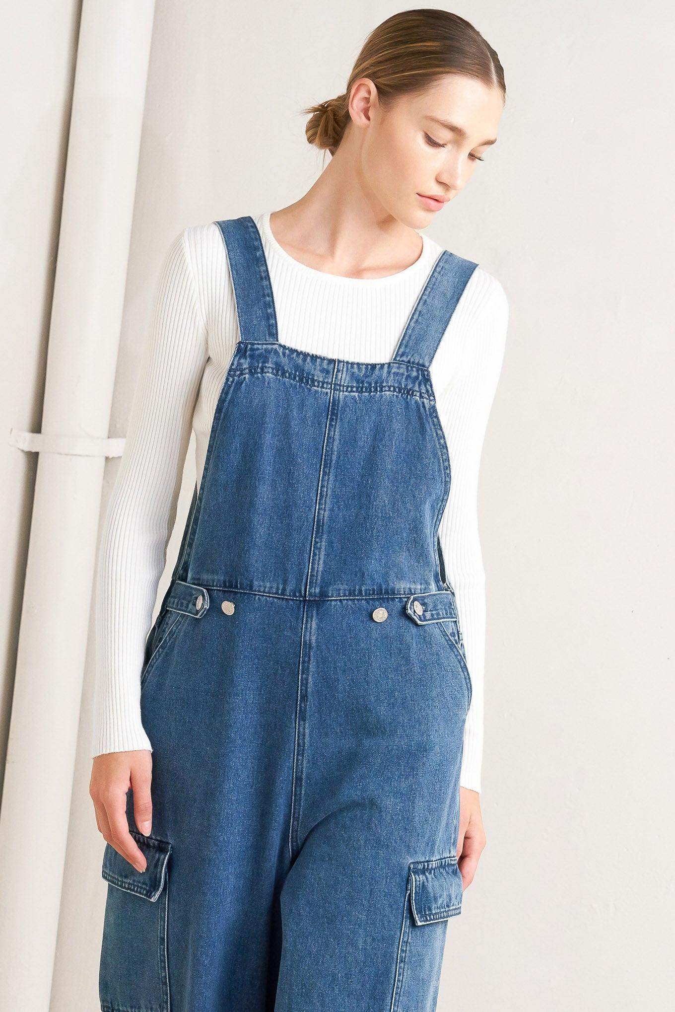 LET ME TALK DENIM CARGO PANTS - Flying Tomato - Flyclothing LLC