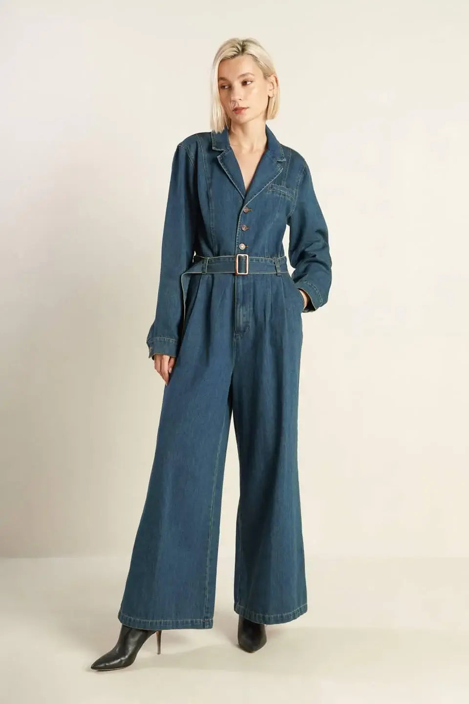 IN THE DETAILS DENIM JUMPSUIT - Flying Tomato - Flyclothing LLC
