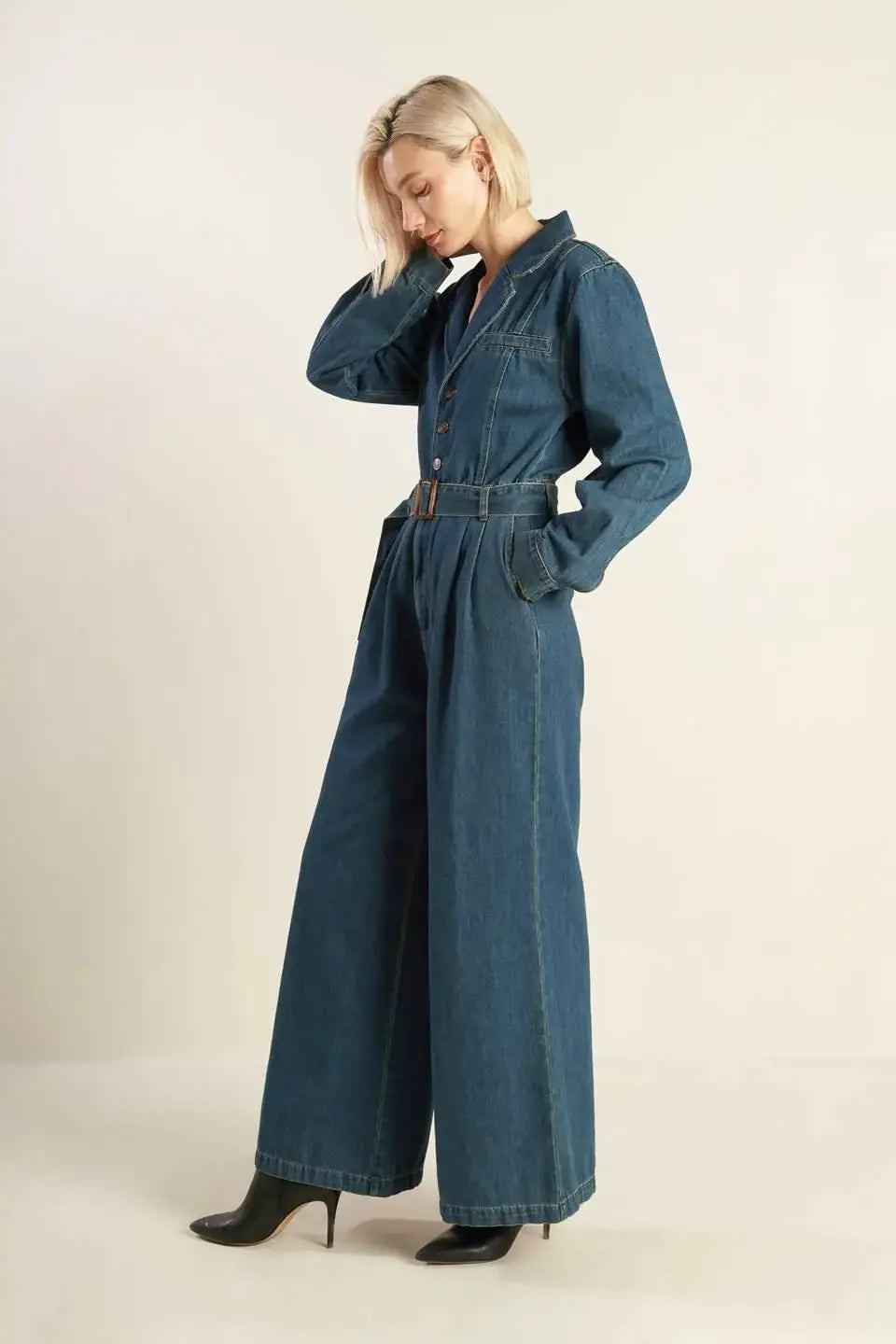 IN THE DETAILS DENIM JUMPSUIT - Flying Tomato - Flyclothing LLC